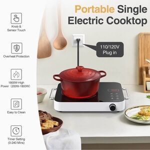 Portable Single Electric Cooktop ⭐️NEW IN BOX⭐️